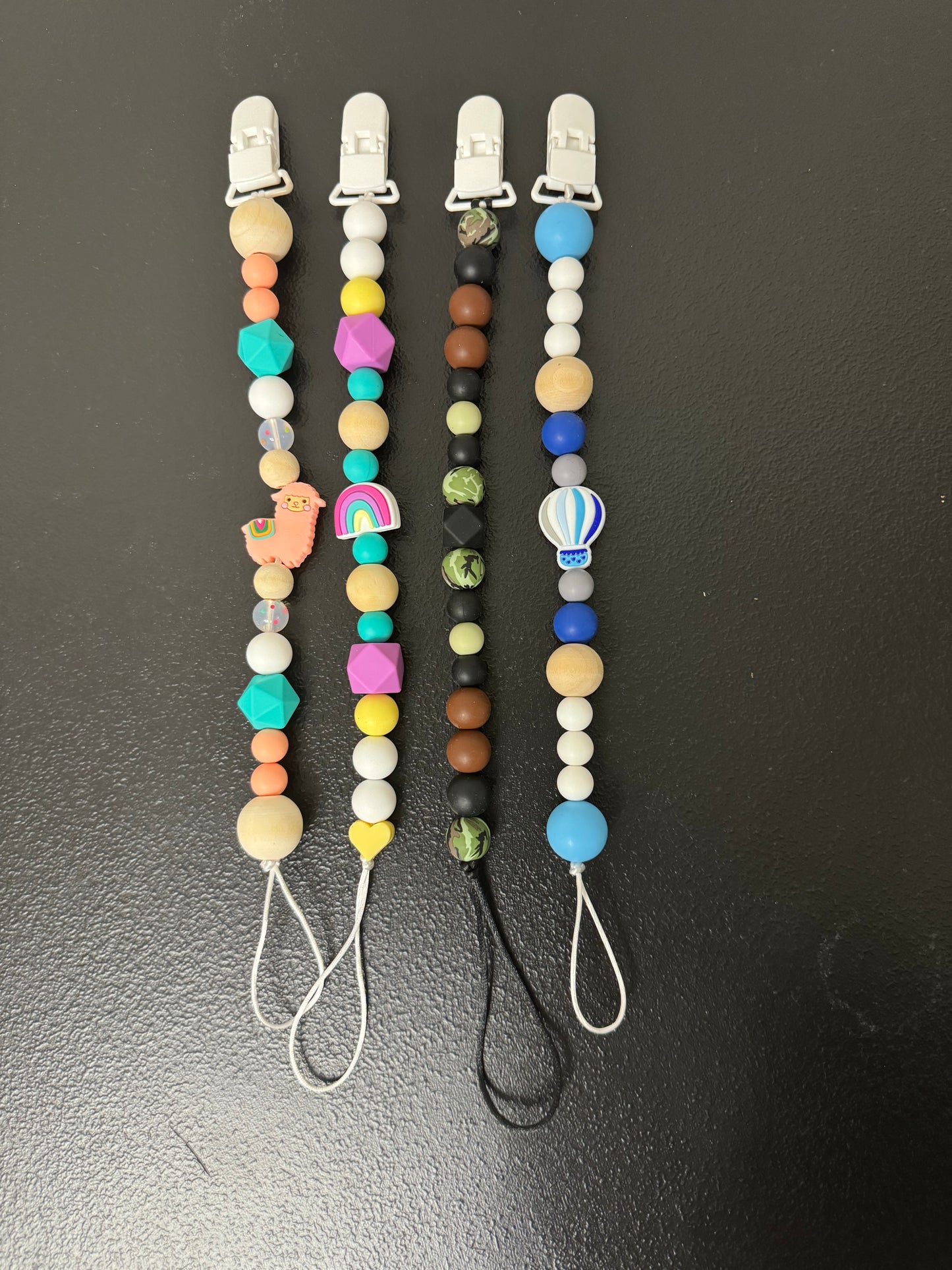 Pacifier Clips - Silicone Beads