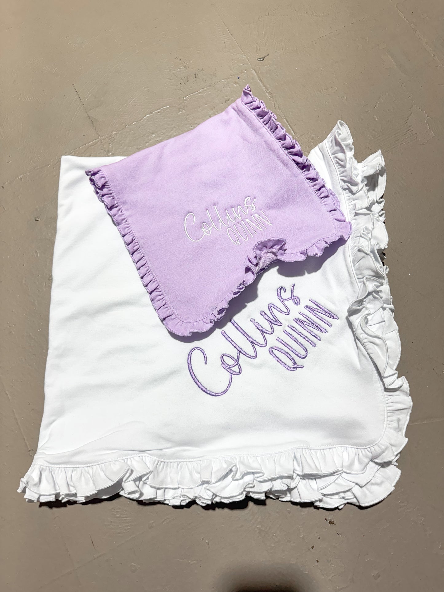 Personalized Ruffle Blanket