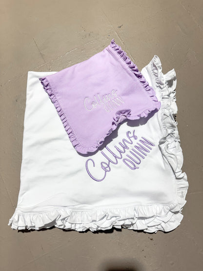 Personalized Ruffle Blanket