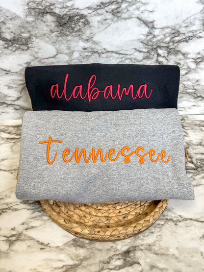 Team 3D Puff Embroidery Sweatshirt