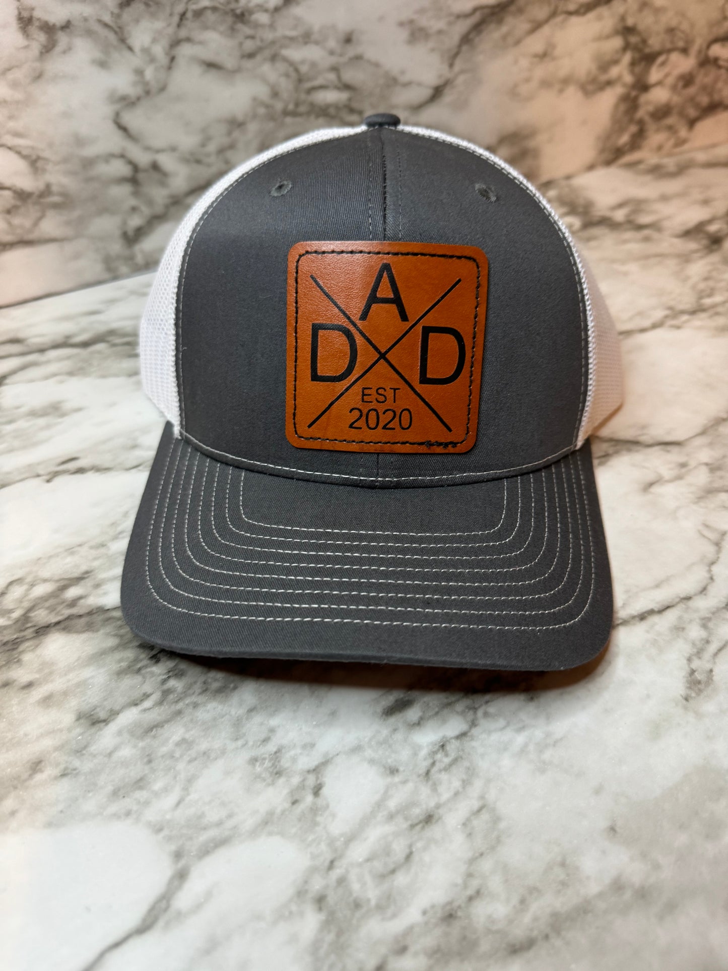 Leather Patch Trucker Hat- Adult