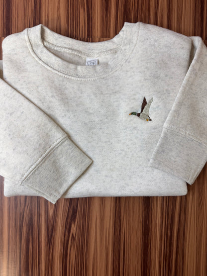 Mini Embroidered Mallard Duck Sweatshirt